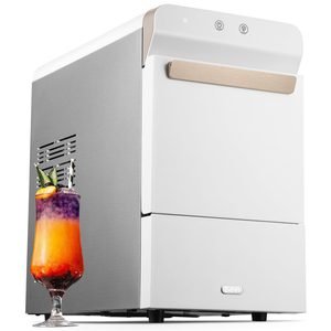 GEVI nugget ice maker ice basket filled with soft nugget ice